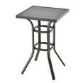 thumbnail image 1 of Costway 24'' Patio Bar Height Table with Aluminum Tabletop&Adjustable Footpads Balcony, 1 of 6