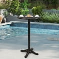 thumbnail image 1 of Costway 24” Patio Round Bar Table with Carved Texture for Garden Backyard Balcony, Poolside, 1 of 10