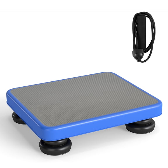 Costway 24” x 20” Kids Rebounder Bouncing Board Trampolines with Elastic Rope, Non-Slip Base & Feet Blue