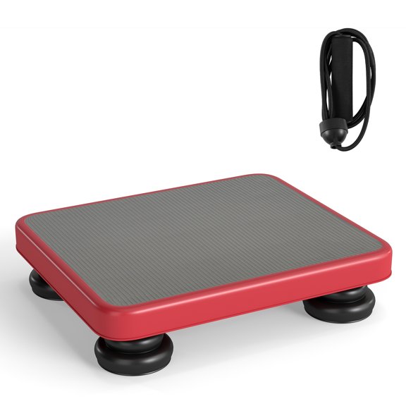 Costway 24” x 20” Kids Rebounder Bouncing Board Trampolines with Elastic Rope, Non-Slip Base & Feet Red