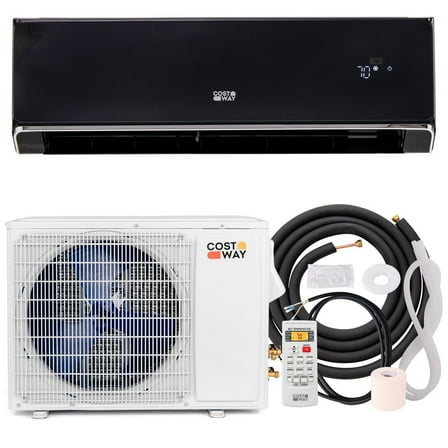 Costway 24000 BTU Wifi Enabled Mini Split Air Conditioner & Heater with Heat Pump Black