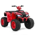 thumbnail image 1 of Costway 24V Kids Ride-On Electric ATV 4-Wheeler Quad Car with Wireless Connection Red, 1 of 12