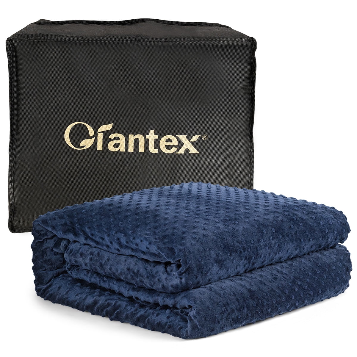 Costway 25lbs Cotton Adult Weighted Blanket Washable Large 60 x80 Removable Super Soft Crystal Cover w Glass Bead Walmart