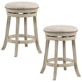 thumbnail image 1 of Costway 26.5" Swivel Bar Stools Set of 2 Round Counter Height Barstools with Wooden Frame, 1 of 2