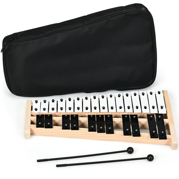 Costway 27 Note Foldable Glockenspiel Xylophone Aluminum Music Instrument