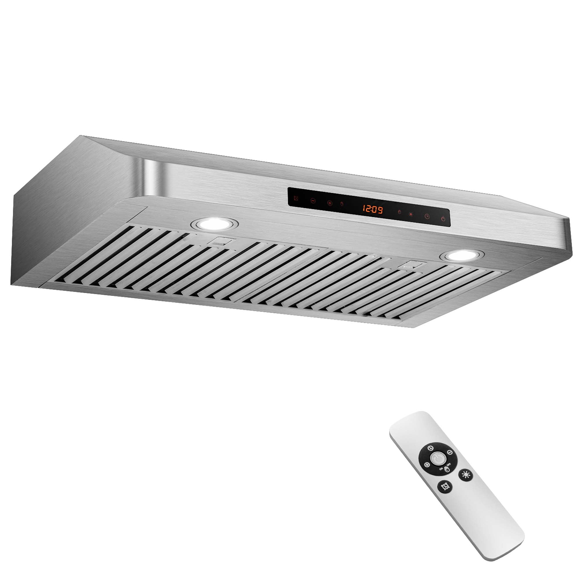 Costway 29.5" Under Range Hood with 4 Fan Speed Adjustable LED