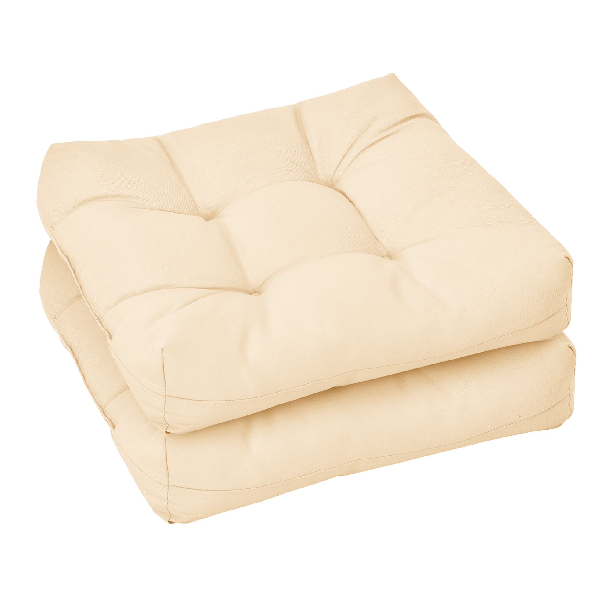 Augld 14x14 Metal Chair Cushion Set of 2 Memory Foam School Chair Cushion  Small U Shape Seat Cushion Beige