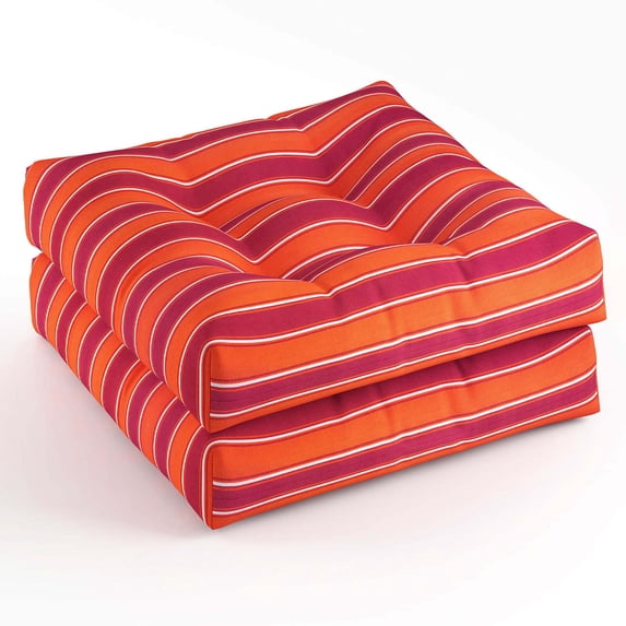 Costway 2PCS 21" x 21" Patio Chair Seat Cushion Pads Indoor/Outdoor Multicolor