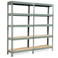 thumbnail image 1 of Costway 2PCS 5-Tier Metal Storage Shelves 60''Adjustable Shelves Gray, 1 of 12
