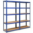 thumbnail image 1 of Costway 2PCS 72'' Heavy Duty Storage Shelf Steel Metal Garage Rack 5 Level Adjustable Blue, 1 of 11