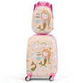 thumbnail image 1 of Costway 2PCS Kids Luggage Set 18'' Rolling Suitcase &  12'' Backpack Travel ABS Mermaid Pink, 1 of 6