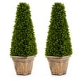 thumbnail image 1 of Costway 3 FT Artificial Boxwood Topiary Tree Potted Fake Tree Indoor & Outdoor Faux Tree, 1 of 10