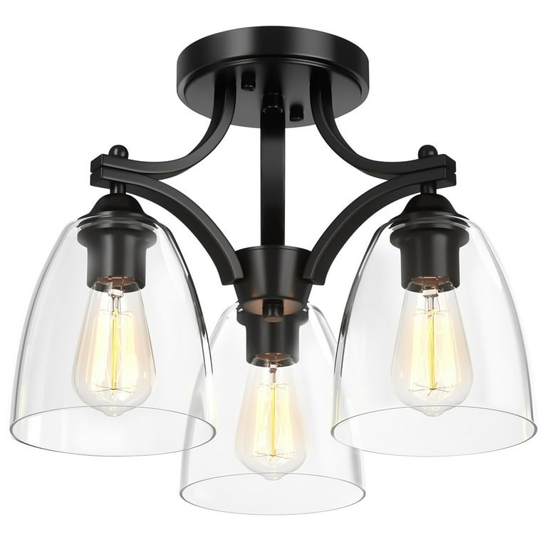 Vintage semi hot sale flush ceiling lights