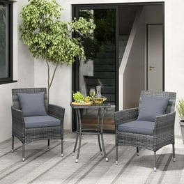 Costway 3 Piece Rattan Patio Seating Set with Chairs