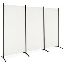 Costway 3-Panel Room Divider Folding Privacy Partition Screen for Office Room White