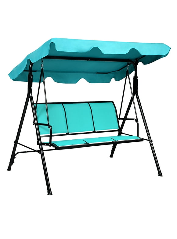 Costway 3 Person Patio Swing Canopy Yard Furniture