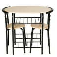 Costway 3 Piece Dining Set Compact 2 Chairs and Table Set with Shelf