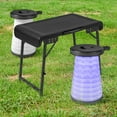 thumbnail image 1 of Costway 3-Piece Folding Table Stool Set with a Camping Table & 2 Retractable LED Stools, 1 of 12