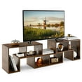 thumbnail image 1 of Costway 3 Pieces TV Console Stand Modern Entertainment Center Storage Bookcase Brown, 1 of 10