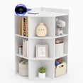 thumbnail image 1 of Costway 3-Tier Kids Corner Toy Storage Organizer with USB Ports and Outlets 9 Cubbies White, 1 of 9