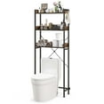 thumbnail image 1 of Costway 3-Tier Over-The-Toilet Bathroom Shelf Metal Frame Space Saver Rack with 4 Hooks, 1 of 10