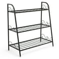 Costway 3-Tier Metal Indoor Balcony Large Shelving Plant Stand, Flower ...