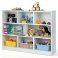thumbnail image 1 of Costway 3-tier Open Bookcase 8-Cube Floor Standing Storage Shelves Display Cabinet White, 1 of 10