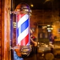 thumbnail image 1 of Costway 30'' Barber Shop Pole Red White Blue Rotating Light Stripes Sign Hair Salon, 1 of 9