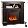 Costway 32" 1400W Electric Fireplace Mantel TV Stand Space Heater W