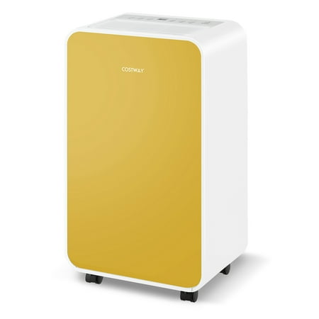 Costway Dehumidifier for Home Basement 32 Pints/Day 3 Modes Portable up to 2500 Sq. Ft Yellow - Yellow