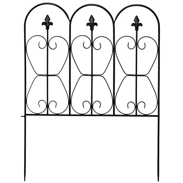 Costway 32in x 10FT Folding Decorative Garden Fence Set of 5 Coated ...