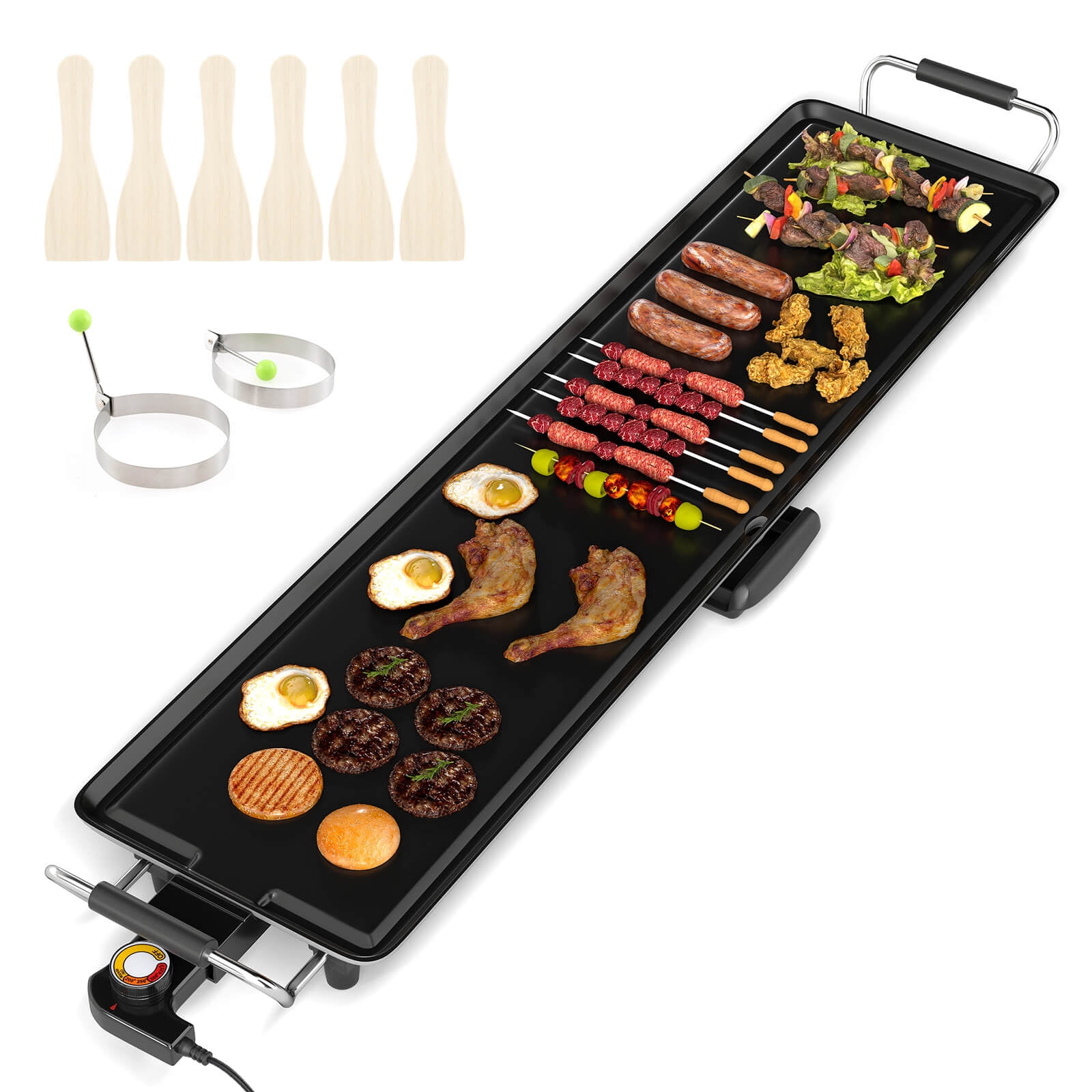 Walmart Black Friday Deals 2025 Costway 35" Extra Large Electric Teppanyaki Grill with Adjustable Temperature Thermostats and Drip Tray