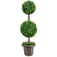 thumbnail image 1 of Costway 36'' Artificial Topiary Double Ball Tree Indoor Outdoor UV Resistant, 1 of 10