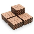 thumbnail image 1 of Costway 36 PCS Interlocking Deck Tiles 12" x 12" Waterproof All Weather Flooring Covering Brown, 1 of 9