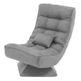 thumbnail image 1 of Costway 360° Swivel Floor Chair 5-Level Adjustable Lazy Chair w/ Massage Pillow Grey, 1 of 10