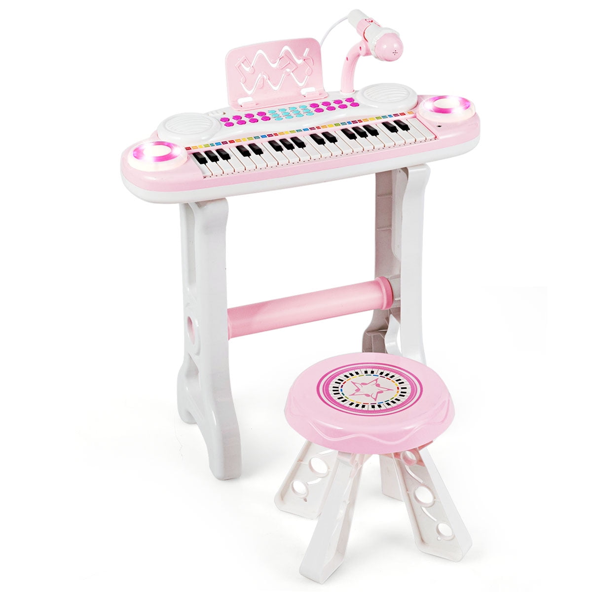 Piano Infantil 37 Teclas Rosa Homcom con Ofertas en Carrefour