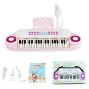 Costway 37-Key Toy Keyboard Piano Electronic Musical Instrument Pink