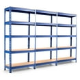 thumbnail image 1 of Costway 3PCS 5-Tier Metal Storage Shelves 60''Adjustable Shelves Blue, 1 of 12