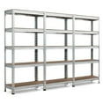 thumbnail image 1 of Costway 3PCS 5-Tier Metal Storage Shelves 60''Adjustable Shelves Silver, 1 of 12