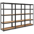thumbnail image 1 of Costway 3PCS 72'' Heavy Duty Storage Shelf Steel Metal Garage Rack 5 Level Adjustable Black, 1 of 9