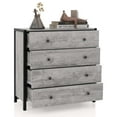 thumbnail image 1 of Costway 4-Drawer Dresser Modern Chest of Drawers Wooden Storage Dresser Grey, 1 of 10