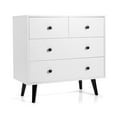 thumbnail image 1 of Costway 4 Drawers Dresser Chest of Drawers Free Standing Sideboard Cabinet White, 1 of 11