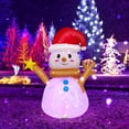 thumbnail image 1 of Costway 4 FT Inflatable Christmas Snowman Blow-up Decoration with 360° Rotating LED Lights, 1 of 10
