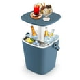 thumbnail image 1 of Costway 4 Gallon Portable Cooler Bar Table with Handle Bottle Opener & Lift Top Lid Blue, 1 of 10