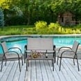thumbnail image 1 of Costway 4 PCS Patio Furniture Set Sofa Coffee Table Steel Frame Garden Deck Gray, 1 of 8