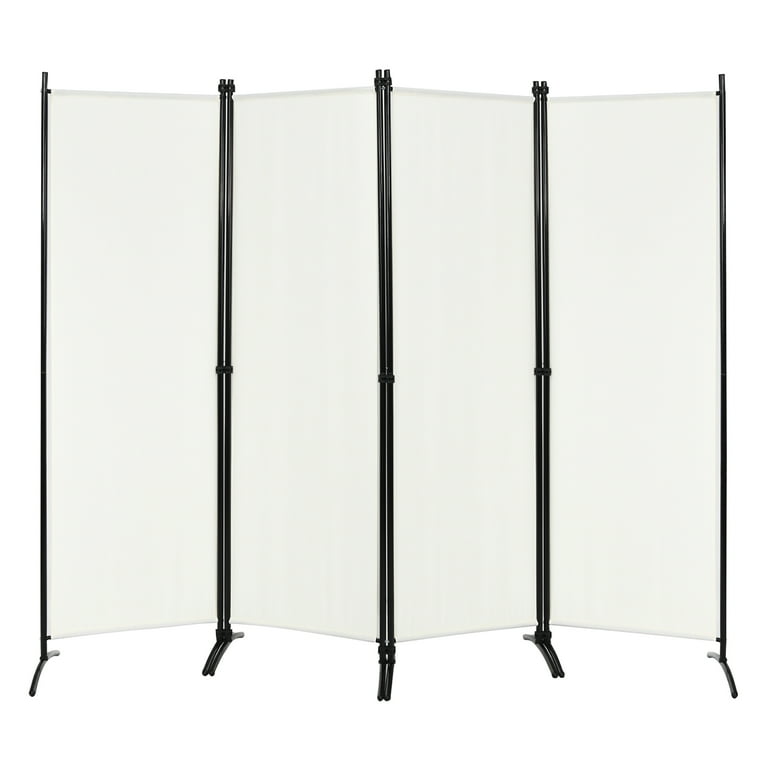 Costway 4-panel Japanese Style Folding Room Divider With Elegant Plum