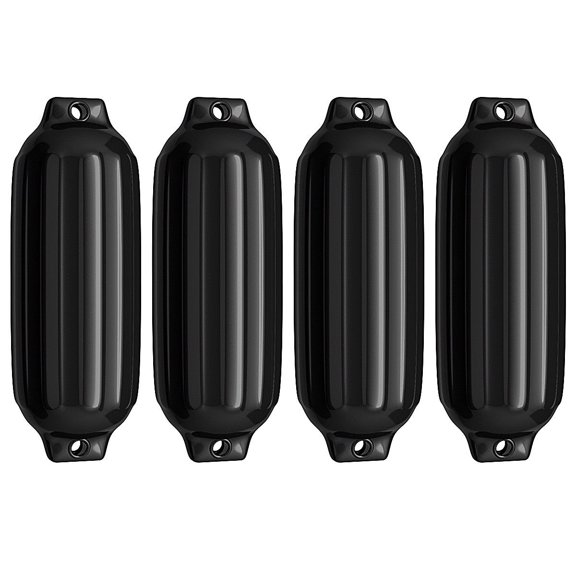 Costway 4 Ribbed Marine 8.5''X 27''Boat Fender Vinyl Bumper Dock Shield Sturdy Black