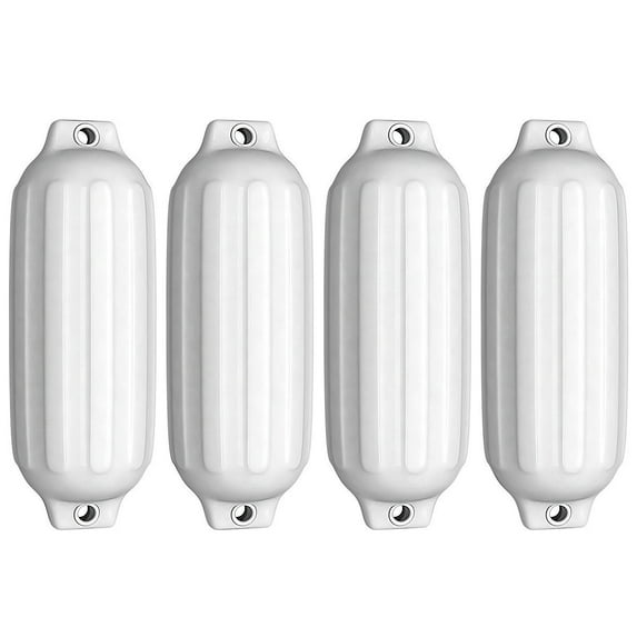 Costway 4 Ribbed Marine 8.5''X 27''Boat Fender Vinyl Bumper Dock Shield Sturdy White