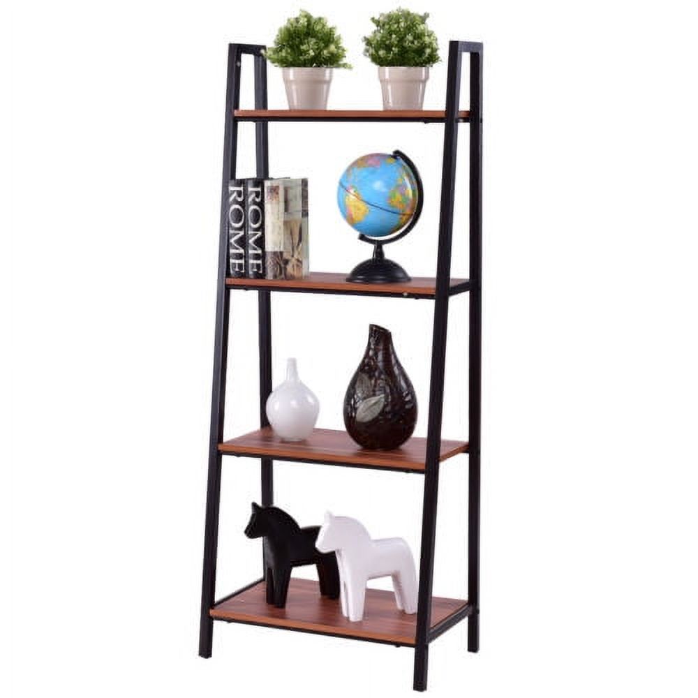 Costway 4Tier Ladder Book Organizer Bookcase Storage Display Book