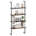 thumbnail image 1 of Costway 4-Tier Ladder Storage Shelves, Rustic Brown, 1 of 10